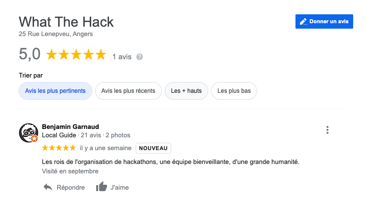 Retour Google WHAT THE HACK